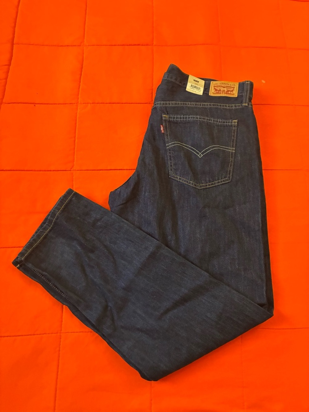 Levis Jeans Mens 33x30 Midi Straight Cropped Lightweight